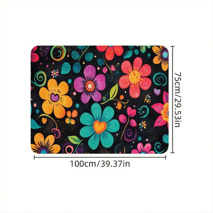 Non-Slip Car Trunk Mat Suitable For Storage And Decoration- Non-Slip Rubber Mat With Colorful Petal Pattern, Durable Trunk Organizer, Suitable For Trunk Liners Of Most Car Models