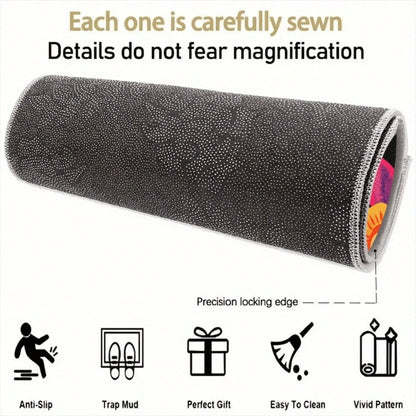 Non-Slip Car Trunk Mat Suitable For Storage And Decoration- Non-Slip Rubber Mat With Colorful Petal Pattern, Durable Trunk Organizer, Suitable For Trunk Liners Of Most Car Models