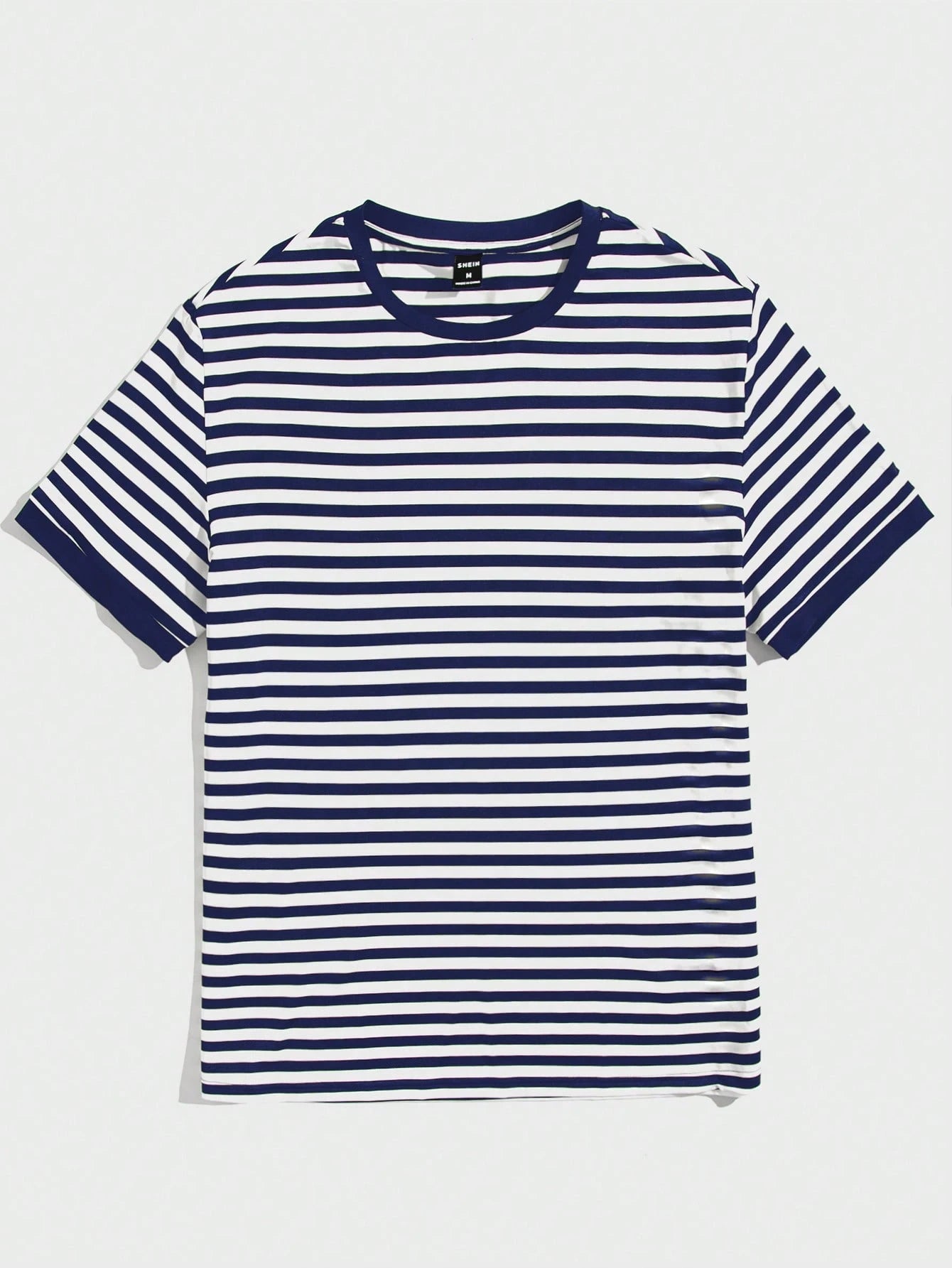 NORVETH Men's Striped Slim Fit Round Neck T-Shirt, Summer