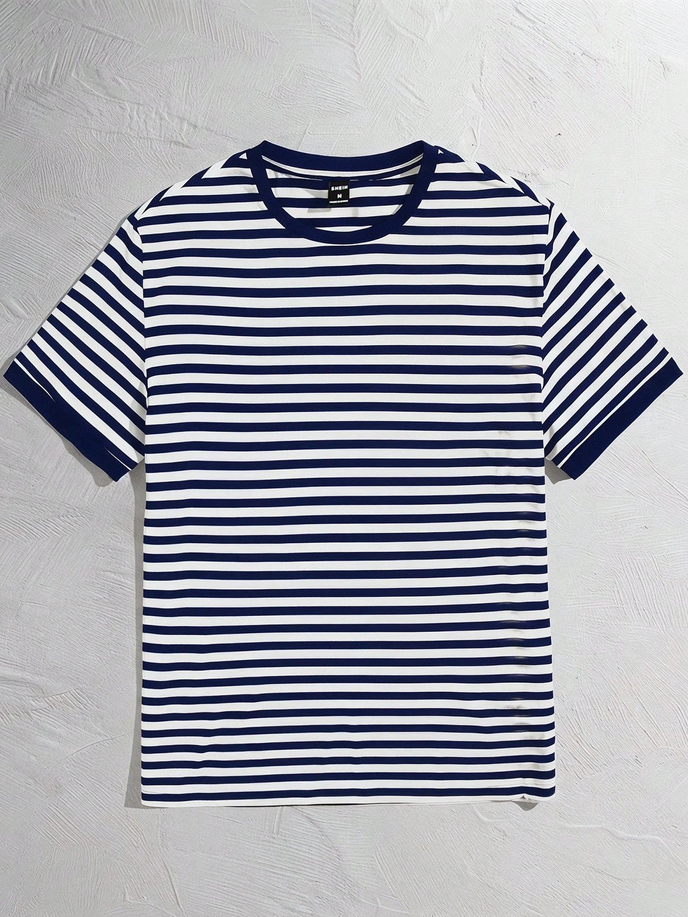 NORVETH Men's Striped Slim Fit Round Neck T-Shirt, Summer