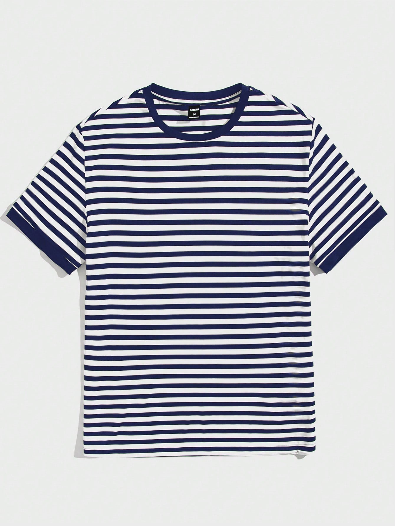 NORVETH Men's Striped Slim Fit Round Neck T-Shirt, Summer