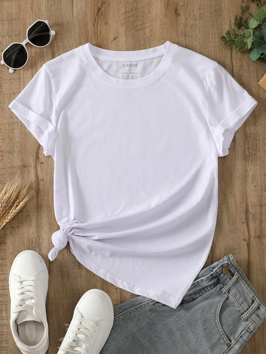NostaNoir Solid Round Neck Tee