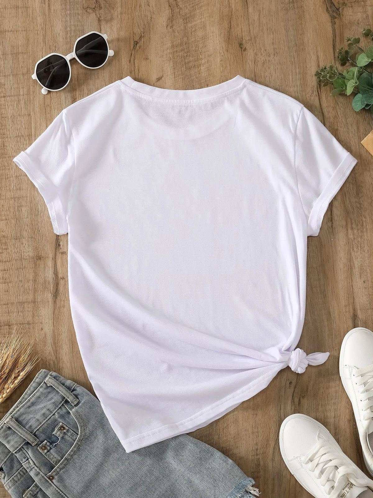 NostaNoir Solid Round Neck Tee