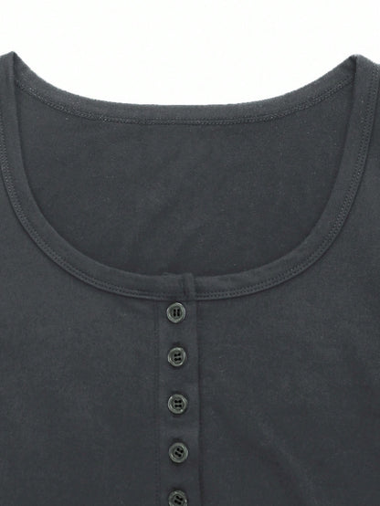 NostaNoir Women's Solid Color Casual Short Sleeve T-Shirt