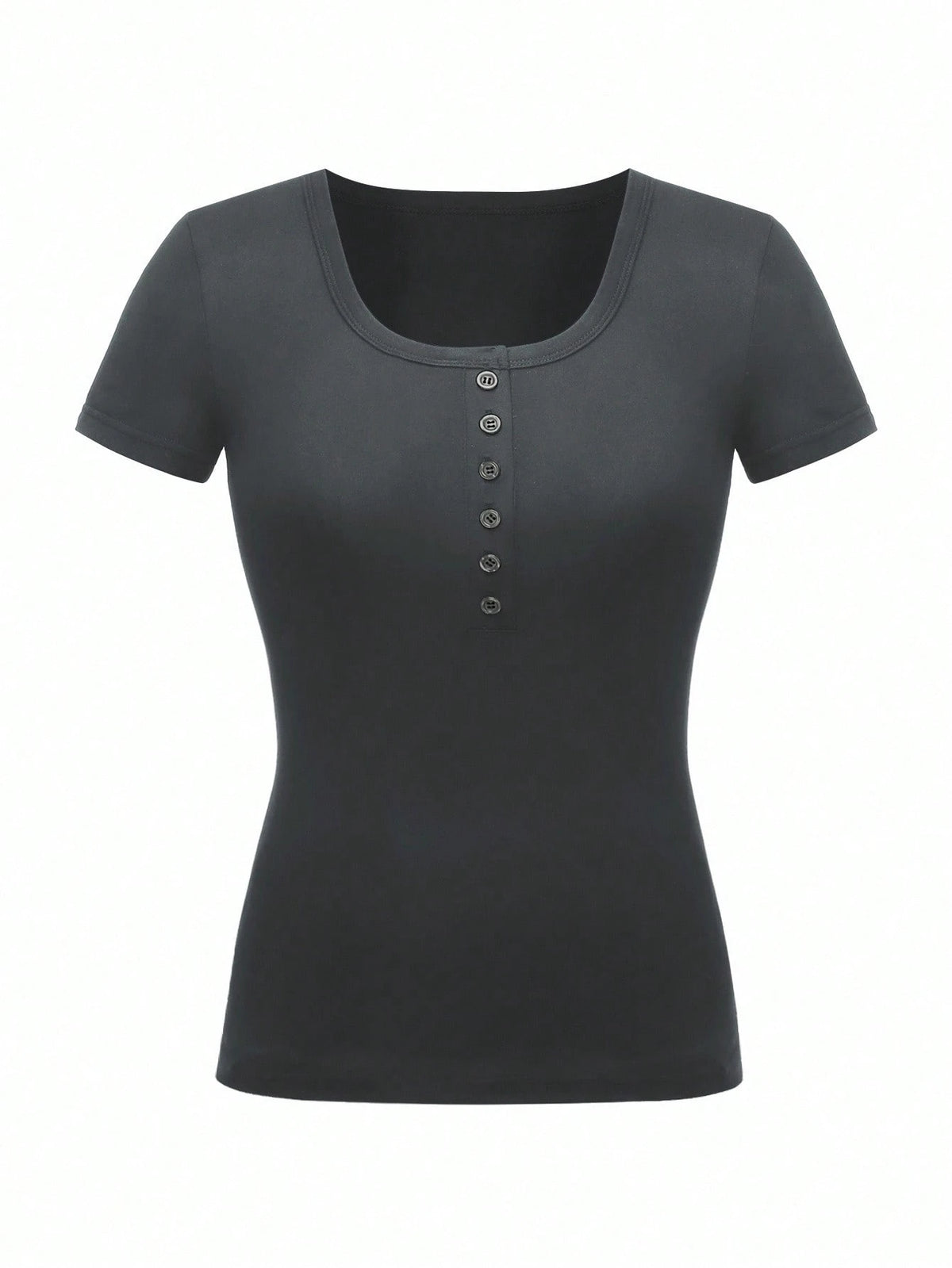 NostaNoir Women's Solid Color Casual Short Sleeve T-Shirt