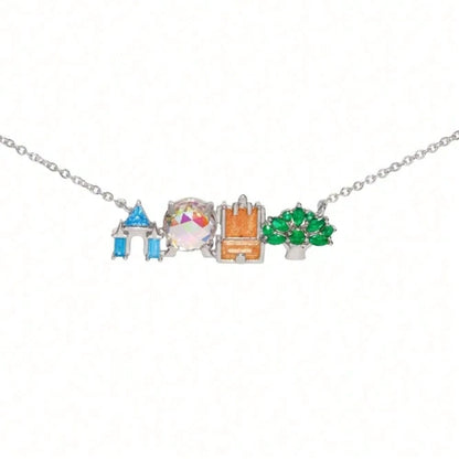 Now Cute Colorful Amusement Park Necklace Girl Castle Vegetable Pendant Necklace Fashion Jewelry To Send Girls Gifts.