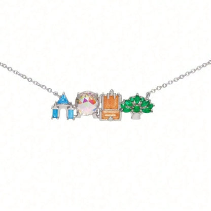 Now Cute Colorful Amusement Park Necklace Girl Castle Vegetable Pendant Necklace Fashion Jewelry To Send Girls Gifts.