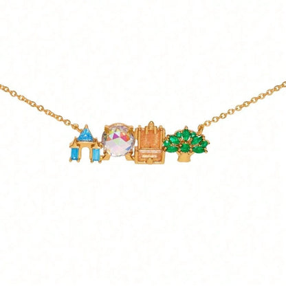 Now Cute Colorful Amusement Park Necklace Girl Castle Vegetable Pendant Necklace Fashion Jewelry To Send Girls Gifts.