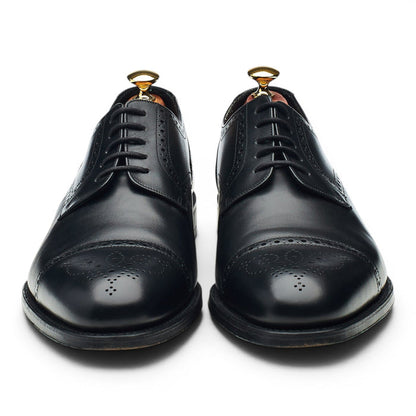 'Nuffield' Black Leather Derby Brogues UK 9.5 G
