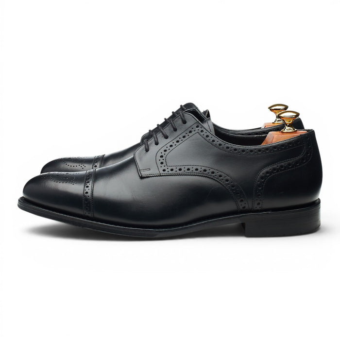 'Nuffield' Black Leather Derby Brogues UK 9.5 G