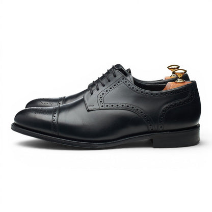 'Nuffield' Black Leather Derby Brogues UK 9.5 G