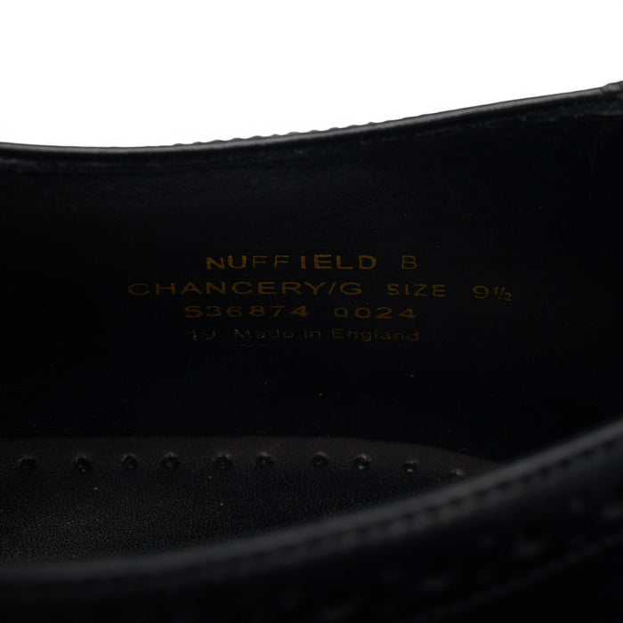 'Nuffield' Black Leather Derby Brogues UK 9.5 G