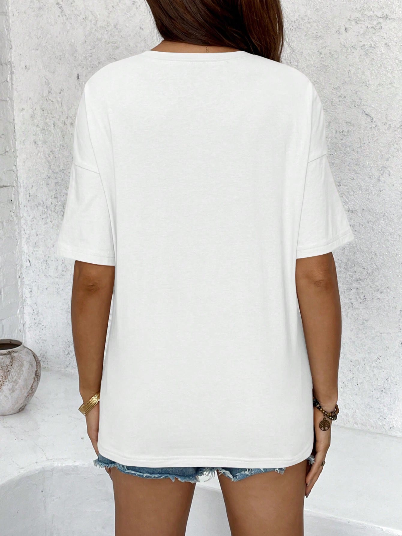 Nursing Maternity Round Neck Letter Print Casual Short Sleeve T-Shirt