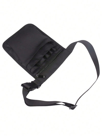 Nursing Tool Waist Bag- Polyester Tool Belt, Zipper Closure, Black, Machine Washable, Professional Medical Staff Storage Bag, Secure Storage Design, Nurse Accessories, Simple And Practical, Durable