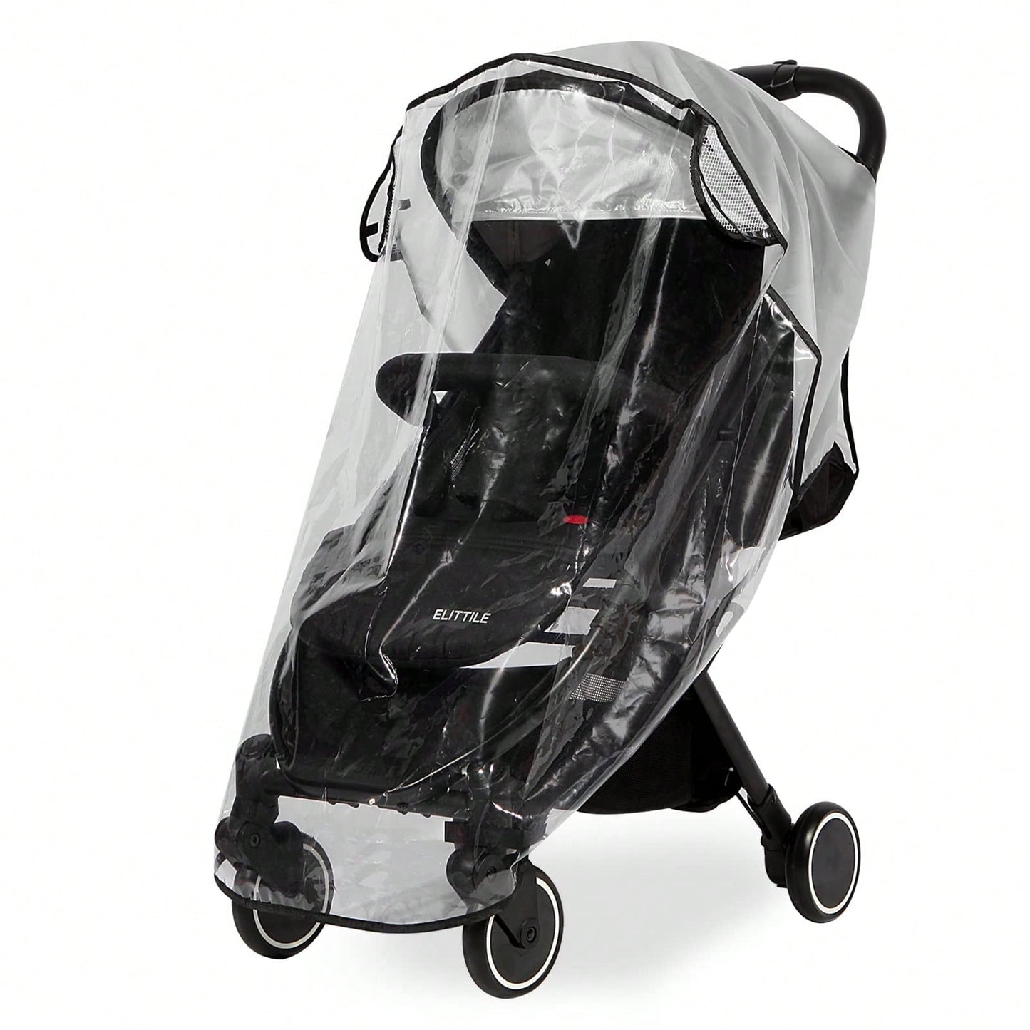 Oaoleer 1PC Clear Stroller Rain Cover, Universal Travel Weather Shield Breathable Baby Stroller Rain Cover For Windproof, Waterproof, Protect From Sun Dust Snow