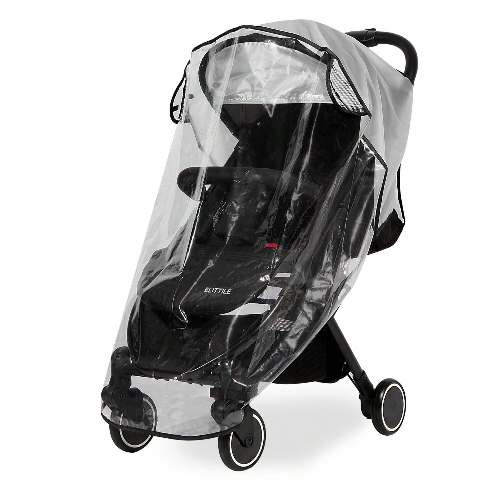 Oaoleer 1PC Clear Stroller Rain Cover, Universal Travel Weather Shield Breathable Baby Stroller Rain Cover For Windproof, Waterproof, Protect From Sun Dust Snow