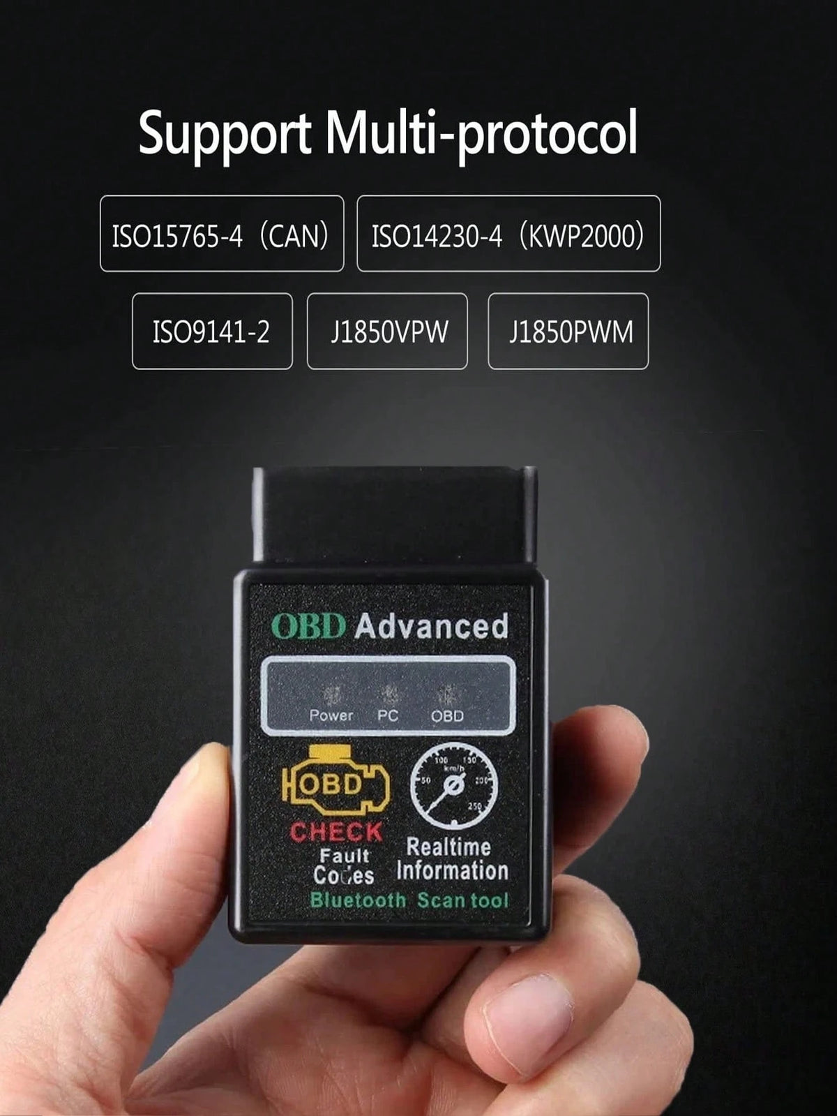 OBD2 Diagnostic Scanner Bluetooth Car Diagnostic Tool Compatible With All OBDII Protocol Vehicles Since 1996, Featuring I/M Readiness Check, Battery Test, Performance Test, Fault Code Reading And Clea