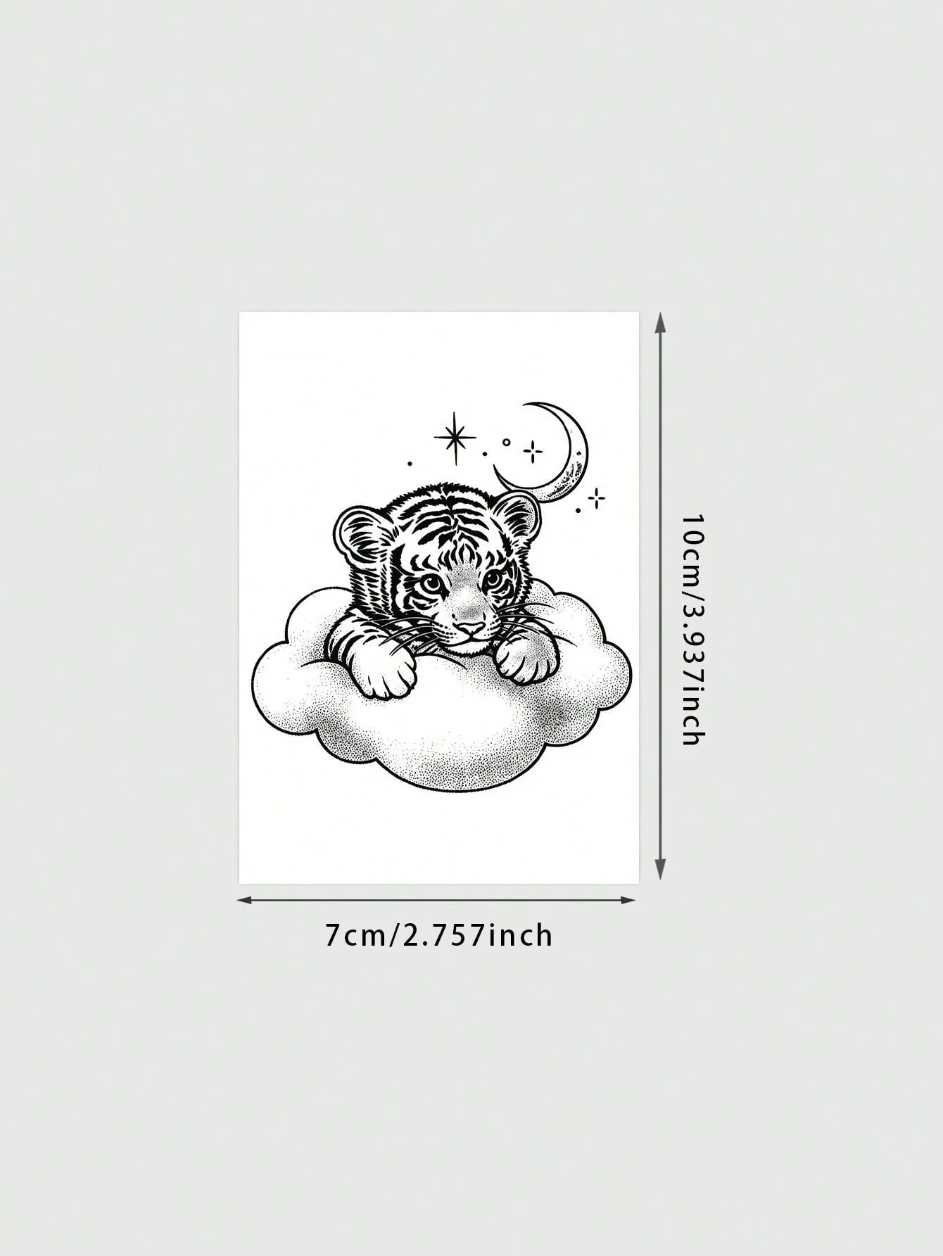 One Temporary Temporary Tattoo Sticker Featuring A Powerful Leopard Design Paired With Tropical Floral And Botanical Patterns. Waterproof And Sweatproof, Washable, And Non-Reflective. This Product Is