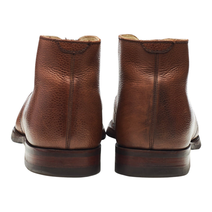 'Orkney' Tan Brown Grain Leather Chukka Boots UK 9.5 F