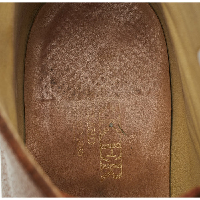 'Orkney' Tan Brown Grain Leather Chukka Boots UK 9.5 F