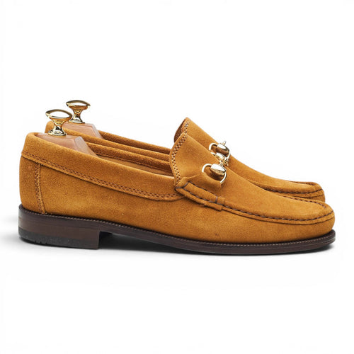 'Orsini' Tan Brown Suede Horsebit Loafers UK 6 EU 40
