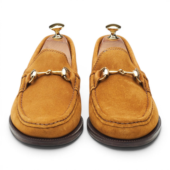 'Orsini' Tan Brown Suede Horsebit Loafers UK 6 EU 40