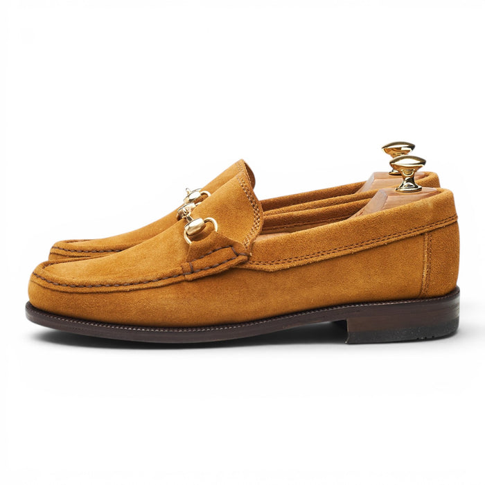 'Orsini' Tan Brown Suede Horsebit Loafers UK 6 EU 40
