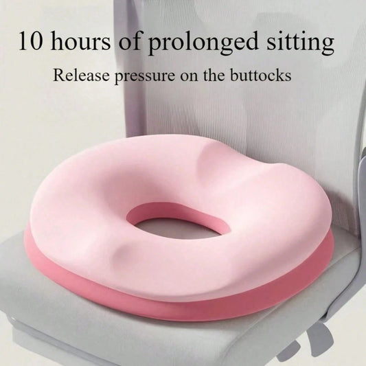 Orthopedic Prolapsed Hemorrhoid Cushion & Tailbone Pain Relief Pillow – Dual U-Shaped Donut Seat Cushion With Pressure Relief Hole & Slope Design – Memory Foam Office Chair Pad For Pregnancy, Postpart