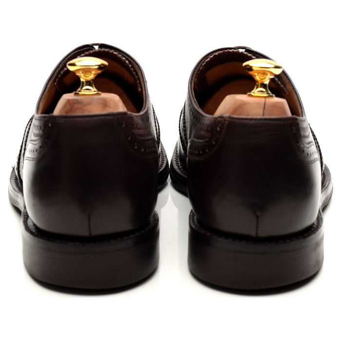 'Oslo' Dark Brown Leather Brogues UK 12 F