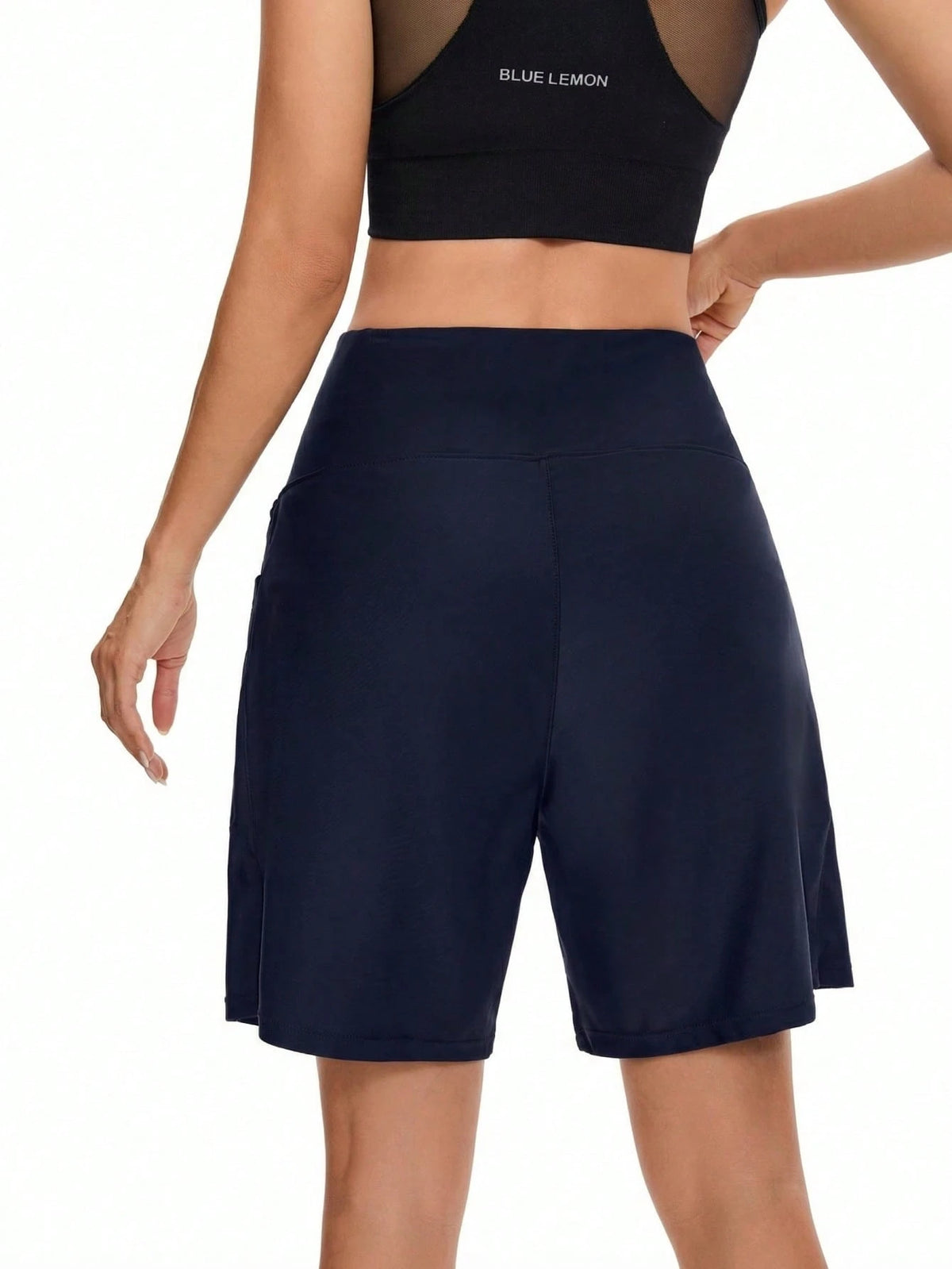 OUTBALL Women's 7" High Waisted Long Swim Board Shorts Quick Dry Beach Swimming Shorts With Liner And Pockets