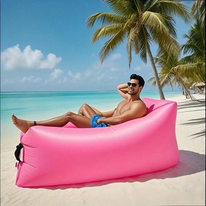 Outdoor Air Lazy Inflatable Sofa Bag Portable Camping Sofa Air Sleeping Bag Lunch Break Mattress Music Festival Concert Recliner, Quick Inflatable Portable Sofa Bed- Supports A Weight Of 440.92 Pound