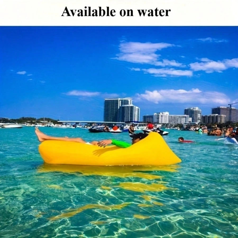 Outdoor Air Lazy Inflatable Sofa Bag Portable Camping Sofa Air Sleeping Bag Lunch Break Mattress Music Festival Concert Recliner, Quick Inflatable Portable Sofa Bed- Supports A Weight Of 440.92 Pound