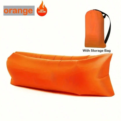 Outdoor Air Lazy Inflatable Sofa Bag Portable Camping Sofa Air Sleeping Bag Lunch Break Mattress Music Festival Concert Recliner, Quick Inflatable Portable Sofa Bed- Supports A Weight Of 440.92 Pound