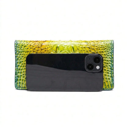 Outdoor Foldable Clutch Card Holder, Back Zipper & Snap Multi Slots With Decor Trim, Portable Storage For ID Cash Lightweight Compact Essentials Gear