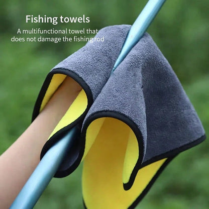 Outdoor Sports Thickening Fishing Towel Non-Stick Absorbent Fishing Clothing Wipe Hands Soft Towel Fishing Accessories Equipment