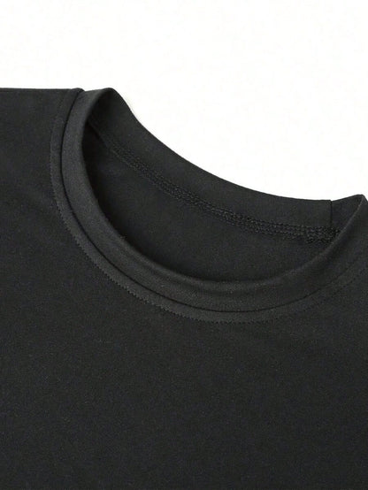 Oversized Y2K-Inspired Letter Print T-Shirt- Casual Crew Neck, Short Sleeve, Machine Washable- Perfect For Spring/Summer/Fall,Fashion Style