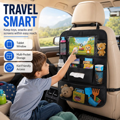 Oxford Cloth Car Seat Back Storage Bag, Hanging Organizer Bag, Large Capacity Wear-Resistant Car Interior Storage Rack