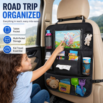 Oxford Cloth Car Seat Back Storage Bag, Hanging Organizer Bag, Large Capacity Wear-Resistant Car Interior Storage Rack