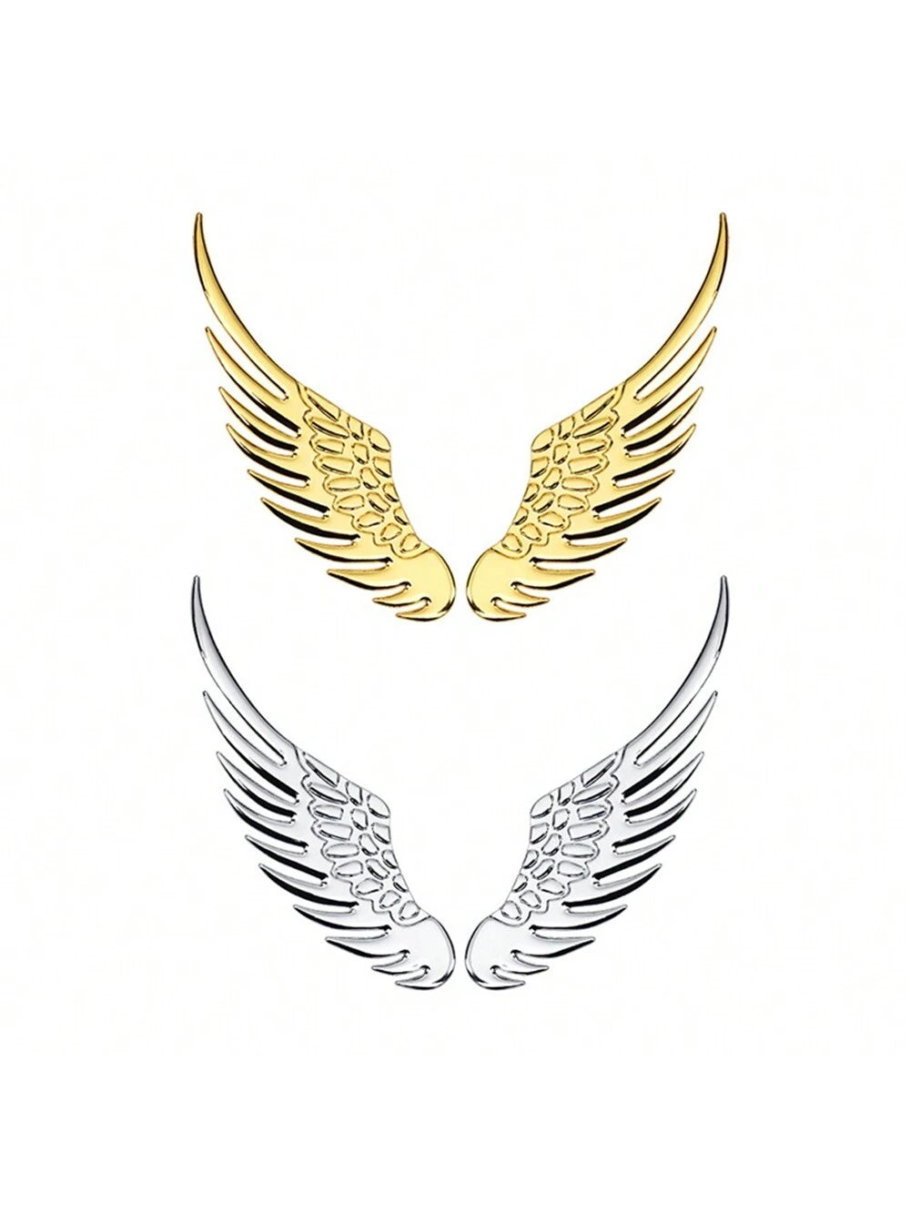 Pair 3D Wings Car Stickers Personalized Badge Emblem Motorcycle Decal Offroad Dual Sport Bike Atv Scooter Chopper Custom