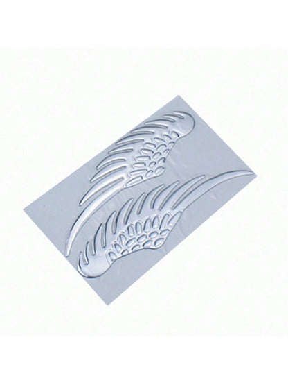 Pair 3D Wings Car Stickers Personalized Badge Emblem Motorcycle Decal Offroad Dual Sport Bike Atv Scooter Chopper Custom
