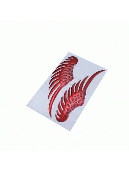 Pair 3D Wings Car Stickers Personalized Badge Emblem Motorcycle Decal Offroad Dual Sport Bike Atv Scooter Chopper Custom