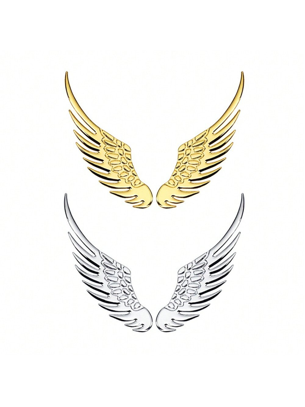 Pair 3D Wings Car Stickers Personalized Badge Emblem Motorcycle Decal Offroad Dual Sport Bike Atv Scooter Chopper Custom