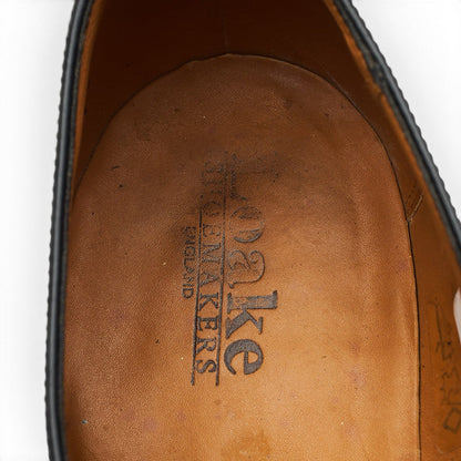 'Paisley' Black Leather Monk Strap UK 11 F