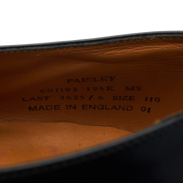 'Paisley' Black Leather Monk Strap UK 11 F