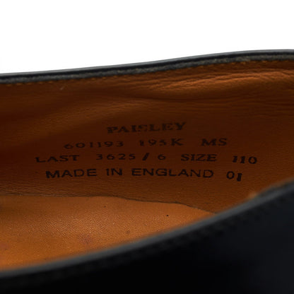 'Paisley' Black Leather Monk Strap UK 11 F