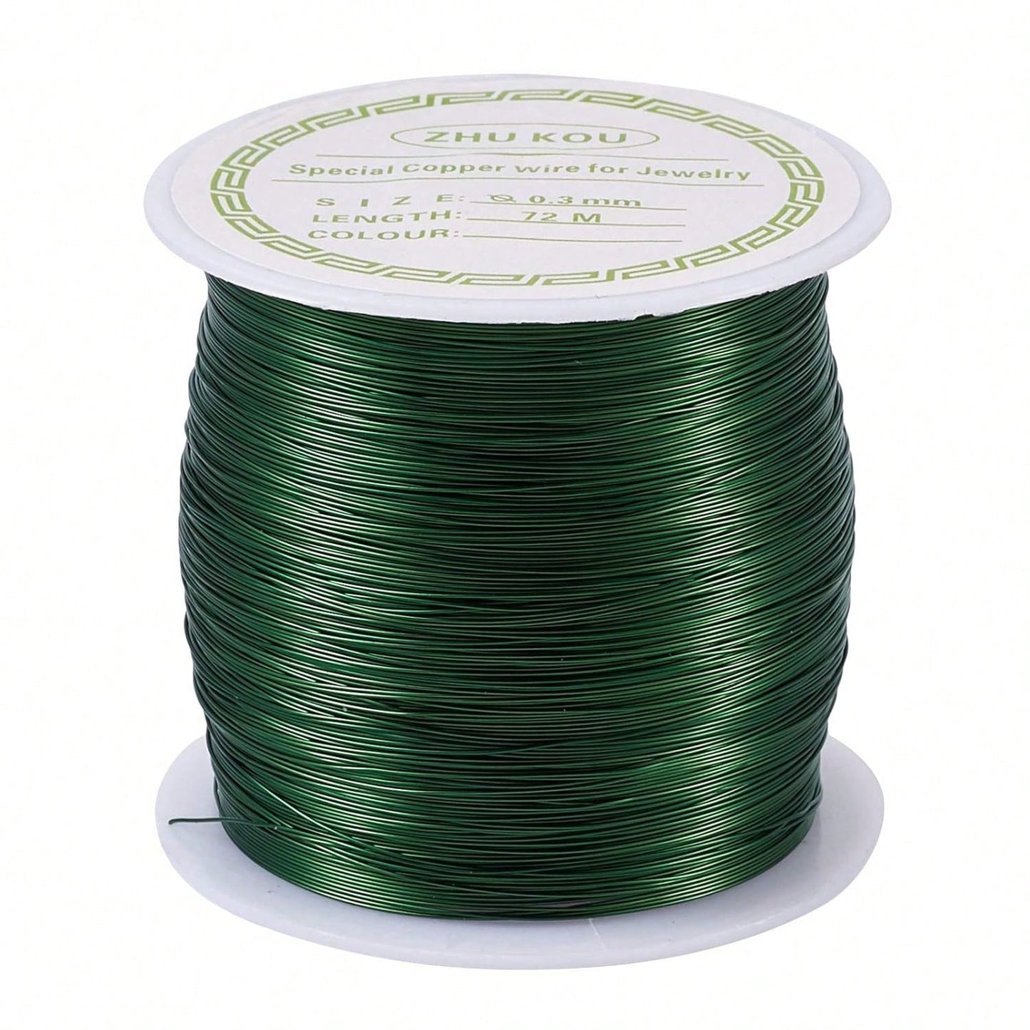 Pandahall 236 Feet Tarnish Resistant Copper Wire 28 Gauge Green Metal Wires Jewelry Beading Wire Jewelry Making (Green)