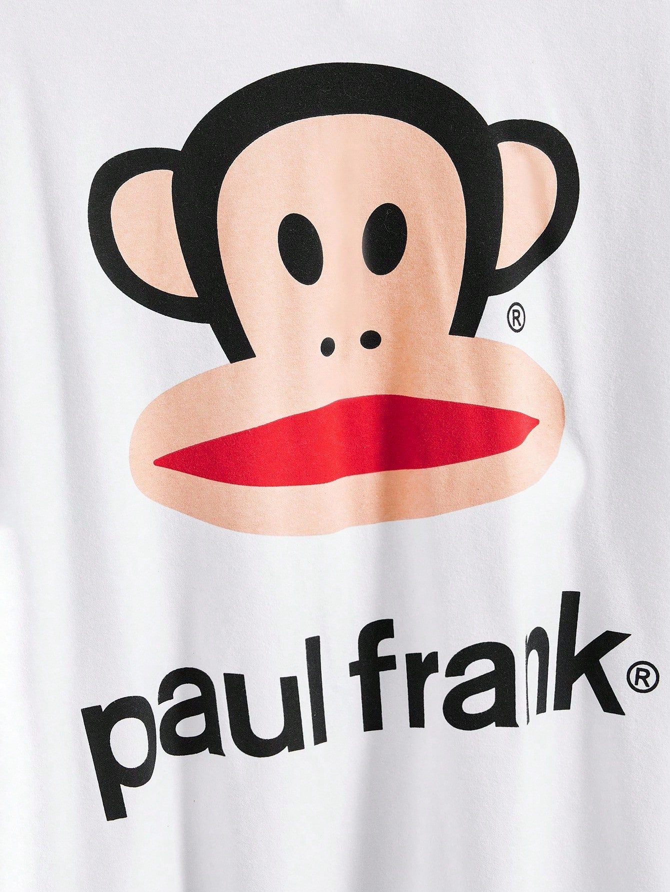 Paul Frank X ROMWE Plus Size Kpop Cute Street Fashion Logo Animal Pattern Women T-Shirt