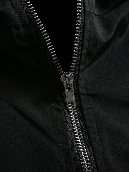 PAVTROS Plus Size Men's Contrast Trim Hooded Zip-Up Jacket And Pants Casual Tracksuit Set,Men's Streetwear