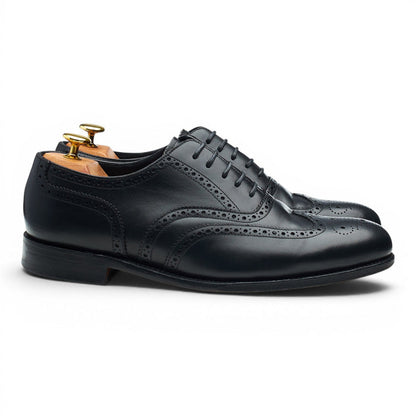 'Pembroke' Black Leather Oxford Brogues UK 8.5 G