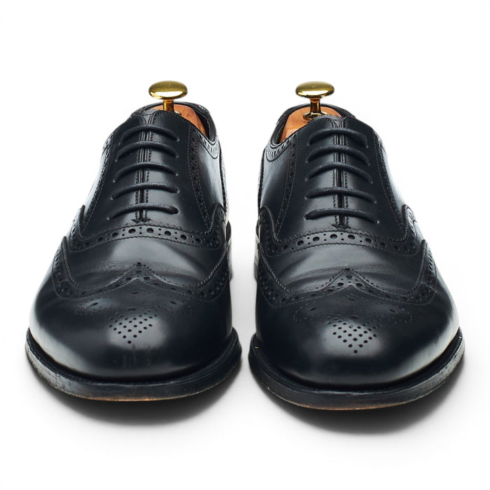 'Pembroke' Black Leather Oxford Brogues UK 8.5 G